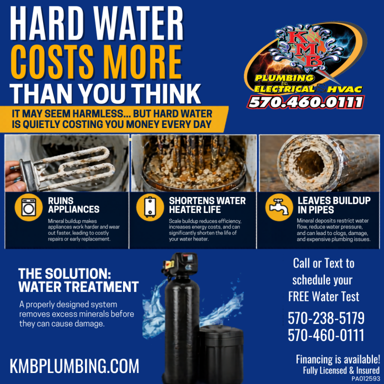 Hard water can cause damage to your pipes and appliances